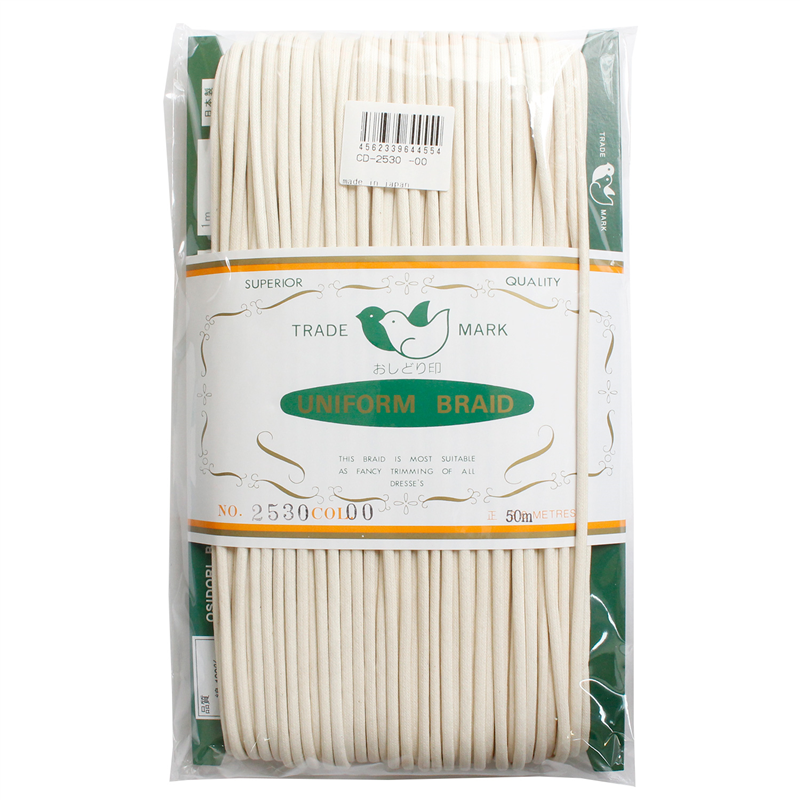 一井商店 ワックスコード 径3mm×50m 生成 CD2530-00 1巻(ご注文単位1巻)【直送品】