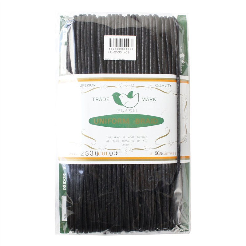 一井商店 ワックスコード 径3mm×50m 黒 CD2530-09 1巻(ご注文単位1巻)【直送品】