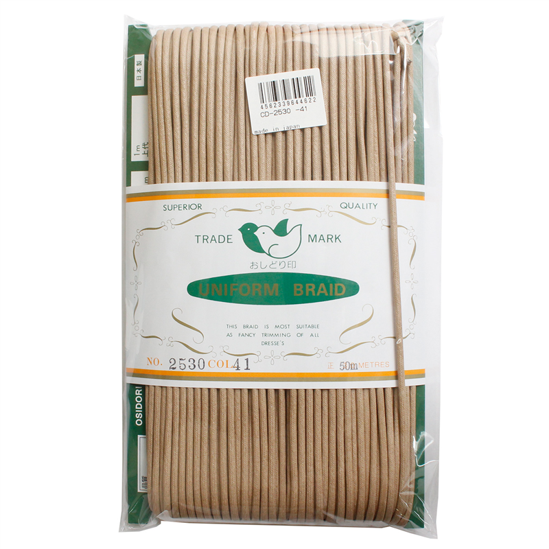 一井商店 ワックスコード 径3mm×50m 薄ベージュ CD2530-41 1巻(ご注文単位1巻)【直送品】