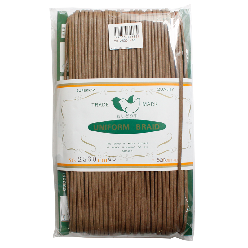 一井商店 ワックスコード 径3mm×50m 濃ベージュ CD2530-45 1巻(ご注文単位1巻)【直送品】