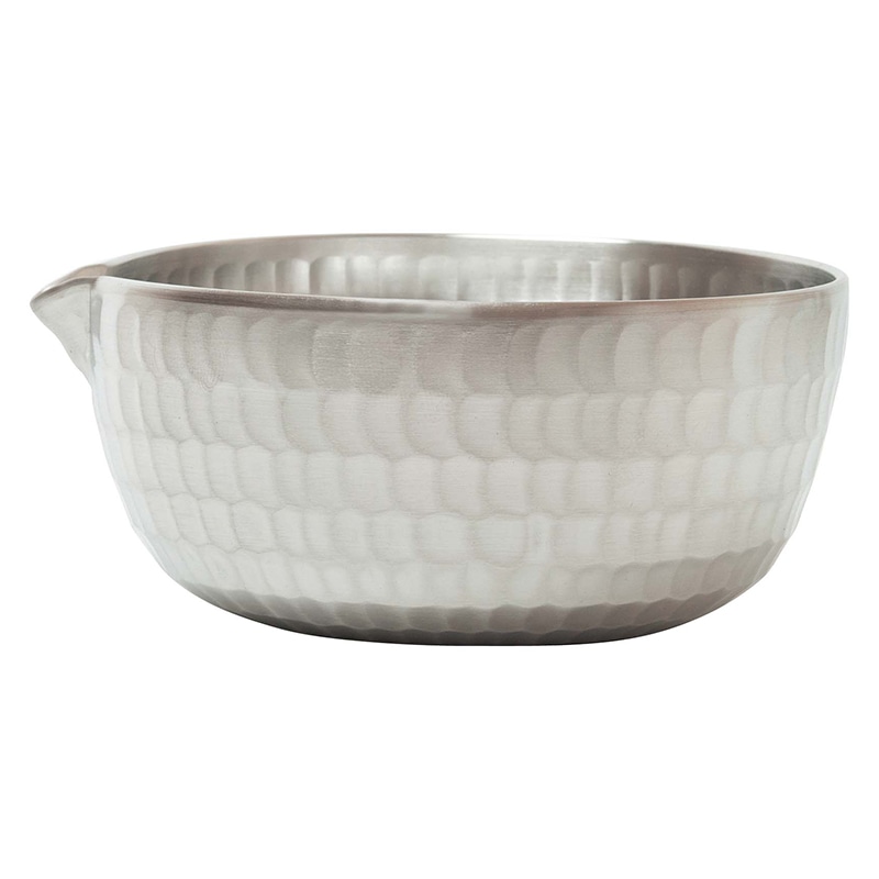 アルミ 槌目 片口やっとこ鍋 3.5寸 92502 シルバー 1個(ご注文単位1個)【直送品】