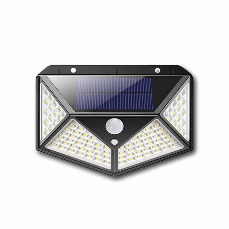 イトウ 100LED ソーラー充電センサーライト LED色 HCDL-100LSLD-LED 1個（ご注文単位24個）【直送品】