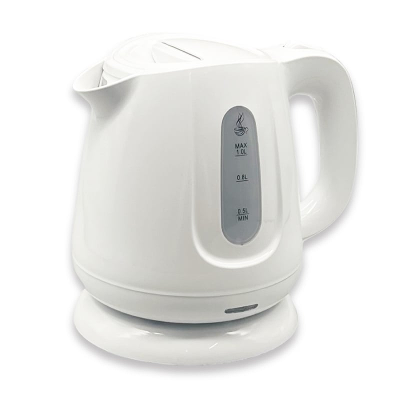 イトウ コードレス電気ケトル 1.0L ホワイト HKM-100WH 1個（ご注文単位12個）【直送品】