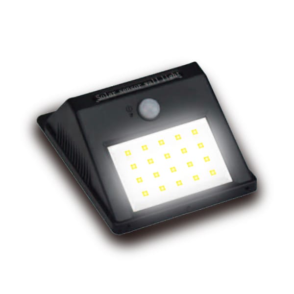 イトウ 20LED センサーソーラーライト 充電式 ブラック DAI-1220BK 1個（ご注文単位24個）【直送品】