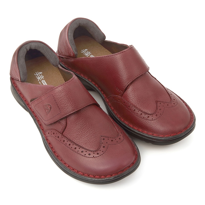 アイキ 手楽靴 女性用 25cm ルビー色 1組（ご注文単位1組）【直送品】