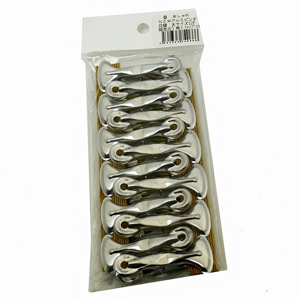 紺屋商事 アルミピンチ 花蝶 大 12個入 00250003 1パック(ご注文単位1パック)【直送品】