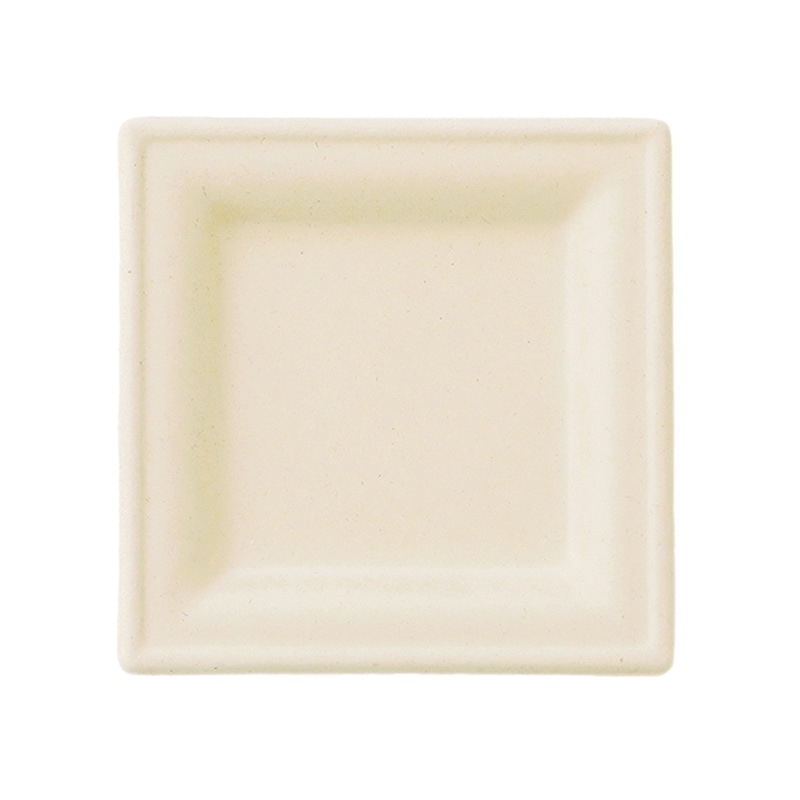 チェーンストリーム 紙皿　バガスプレート　スクエア 15cm  1箱（ご注文単位1箱）【直送品】