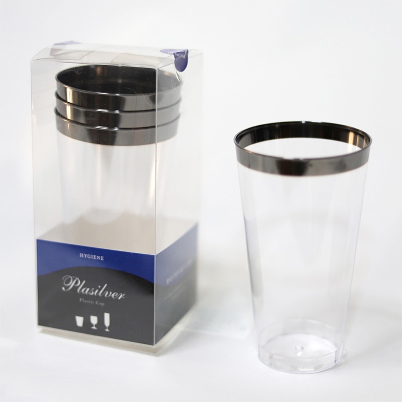 ティー・ティー・シー プラシルバー ビアカップ 450cc クリアケース4個入 C-036 1箱(ご注文単位40箱)【直送品】