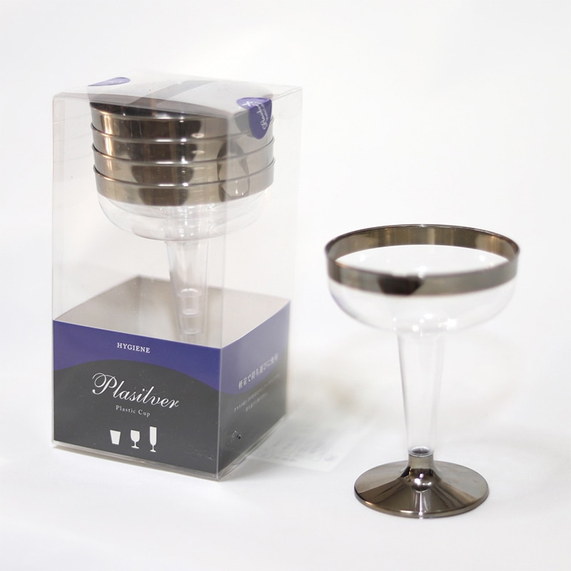 ティー・ティー・シー プラシルバー シャンパーニュカップ 110cc クリアケース4個入 C-023 1箱（ご注文単位40箱）【直送品】