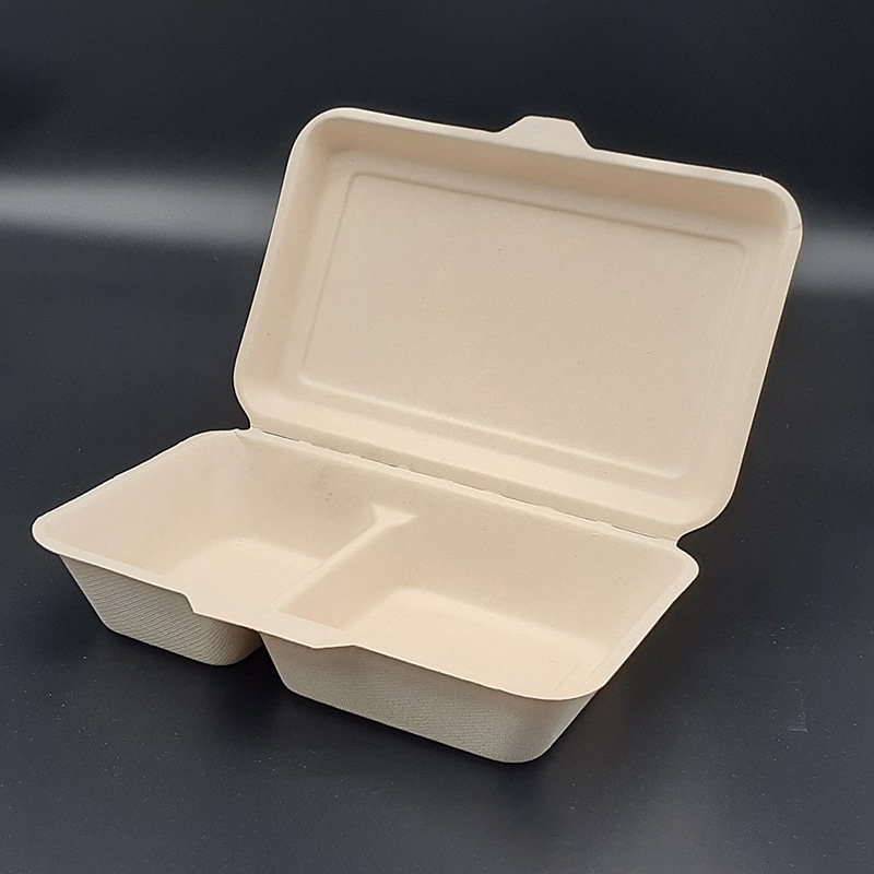 ダイモン エコ容器　ムギ＆タケフードパック Partition AGM-03 50枚/袋 （ご注文単位10袋）【直送品】