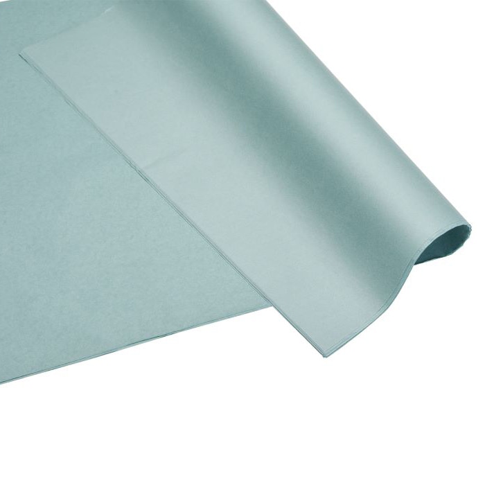 秦貴 ラッピングペーパー ユキナ薄葉紙 No.18 YKP-18 ソーダ 50枚/パック（ご注文単位1パック）【直送品】