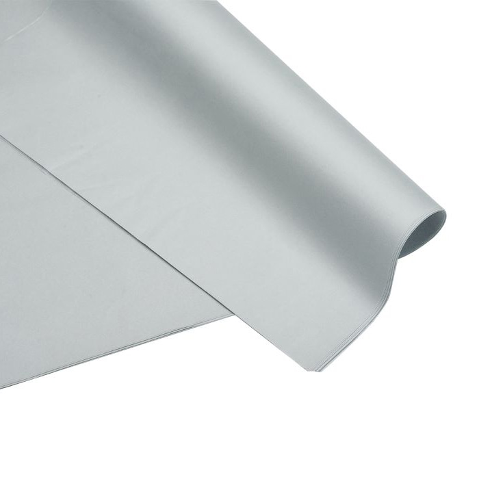 秦貴 ラッピングペーパー ユキナ薄葉紙 No.7 YKP-07 アイスグレー 50枚/パック（ご注文単位1パック）【直送品】