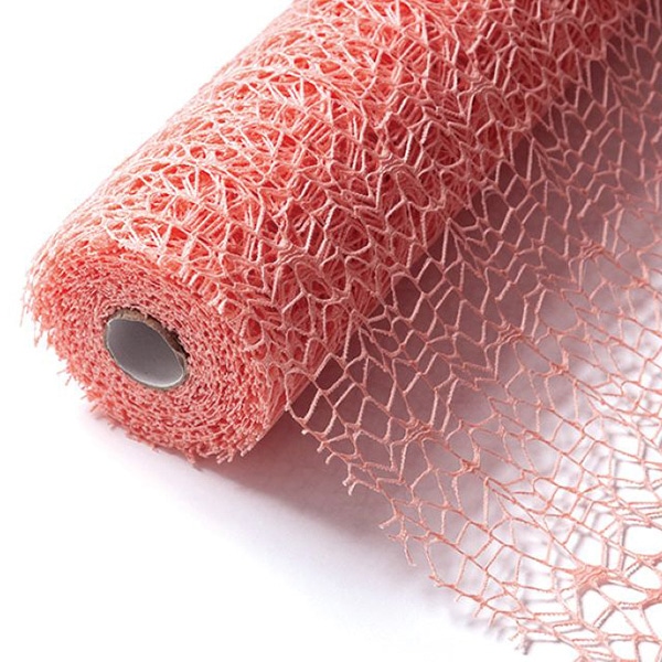 秦貴 ラッピングペーパー　K・メッシュ No.9　ピーチ FSK0048 1巻（ご注文単位1巻）【直送品】