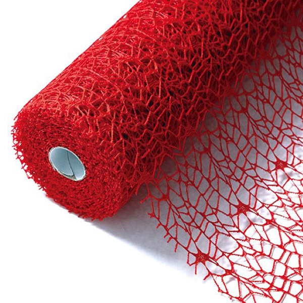 秦貴 ラッピングペーパー　K・メッシュ No.10　レッド FSK0049 1巻（ご注文単位1巻）【直送品】