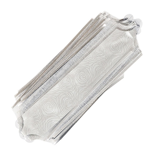 秦貴 ワンタッチリボン　フラアリー No.4　シルバー WSKF004 1パック（ご注文単位1パック）【直送品】