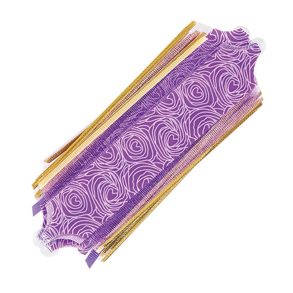 秦貴 ワンタッチリボン　フラアリー No.8　パープル WSKF008 1パック（ご注文単位1パック）【直送品】