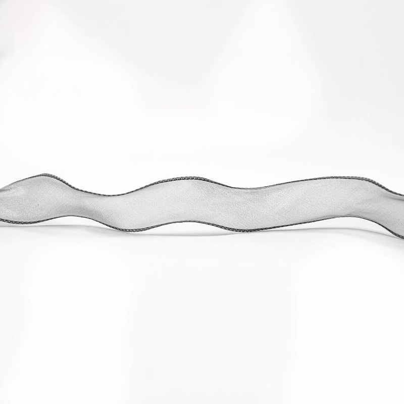 秦貴 オーガンジーリボン　40mm×9m No.11　リーフグレー OGR-011 1個（ご注文単位1個）【直送品】