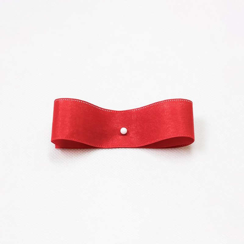 秦貴 デコレーションリボン　25mm×9m No.7　レッド DCR25-007 1巻（ご注文単位1巻）【直送品】