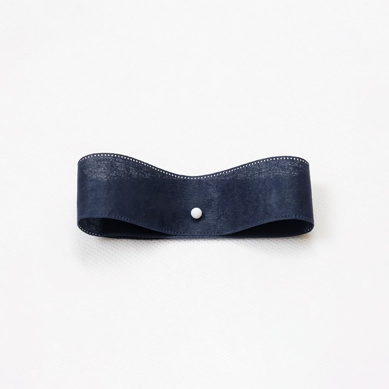 秦貴 デコレーションリボン　25mm×9m No.8　ネイビー DCR25-008 1巻（ご注文単位1巻）【直送品】