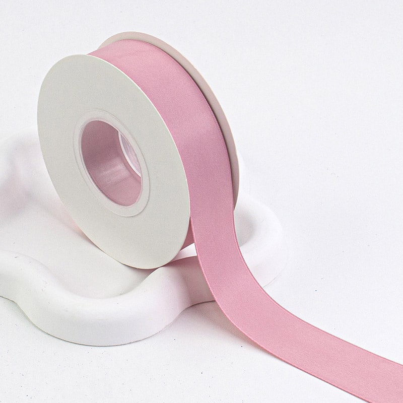 秦貴 マット織リボン 2.5cm 25mm×18m ライトパープル M03 1個（ご注文単位1個）【直送品】