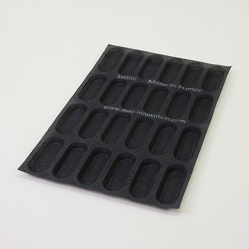 >パシフィック洋行 シリコンメッシュ型 FIBERMAE パン・オ・レ 130×48 24取 010566-4060 1個（ご注文単位1個）【直送品】