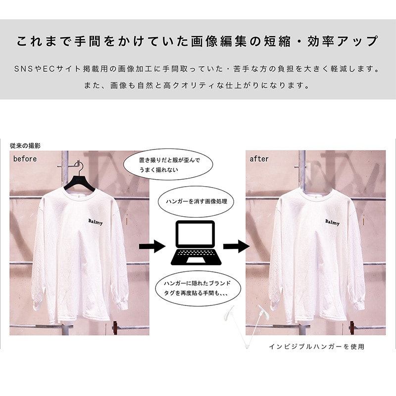 チャナカンパニー インビジブルハンガー ジャケット用 肩先ロングタイプ IVS-TP300L/WH ホワイト 1本(ご注文単位10本)【直送品】