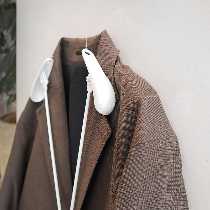 チャナカンパニー インビジブルハンガー ジャケット用 肩先ロングタイプ IVS-TP300L/WH ホワイト 1本(ご注文単位10本)【直送品】