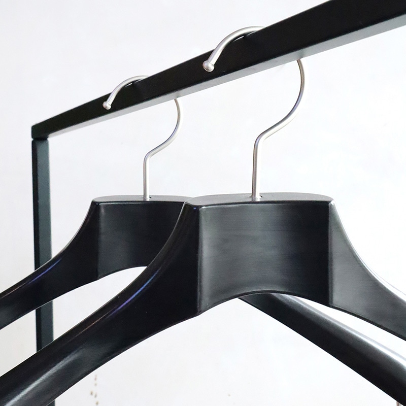 チャナカンパニー スーツ用バルミーハンガー 木目柄 軽量 ダークブラウン 10本セット ABC4160E-DB-10ST 1セット(ご注文単位10セット)【直送品】