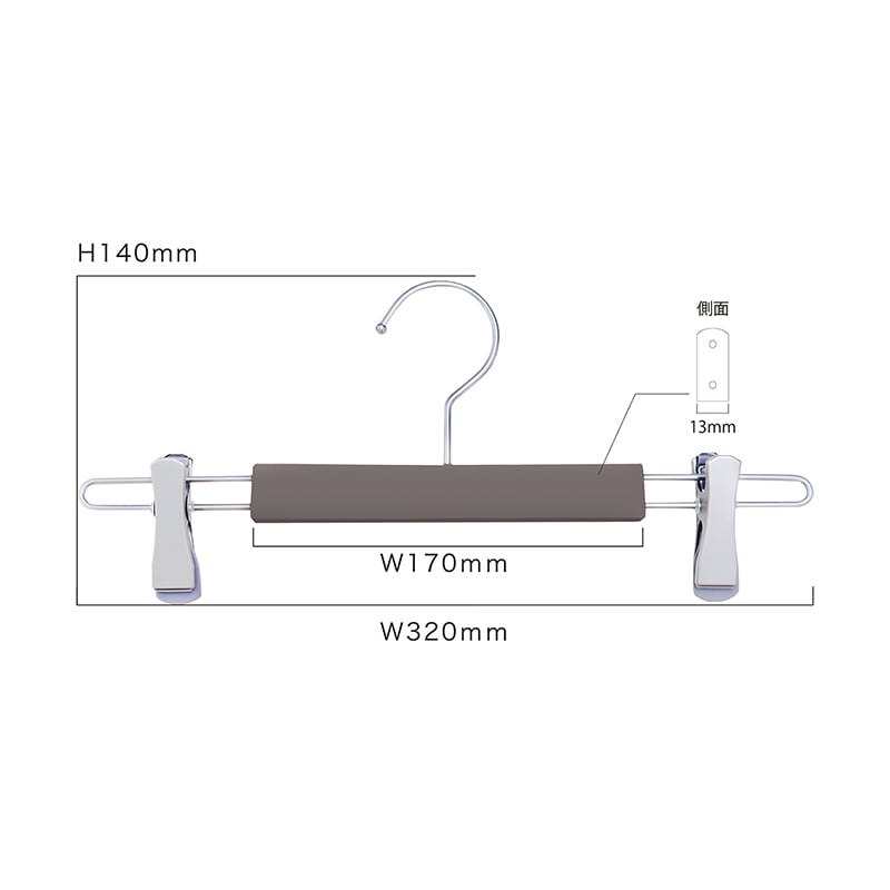 チャナカンパニー ボトムス用グリップクリップハンガー グリーン 10本セット BT-ECM02-32GRN-10ST 1セット(ご注文単位10セット)【直送品】