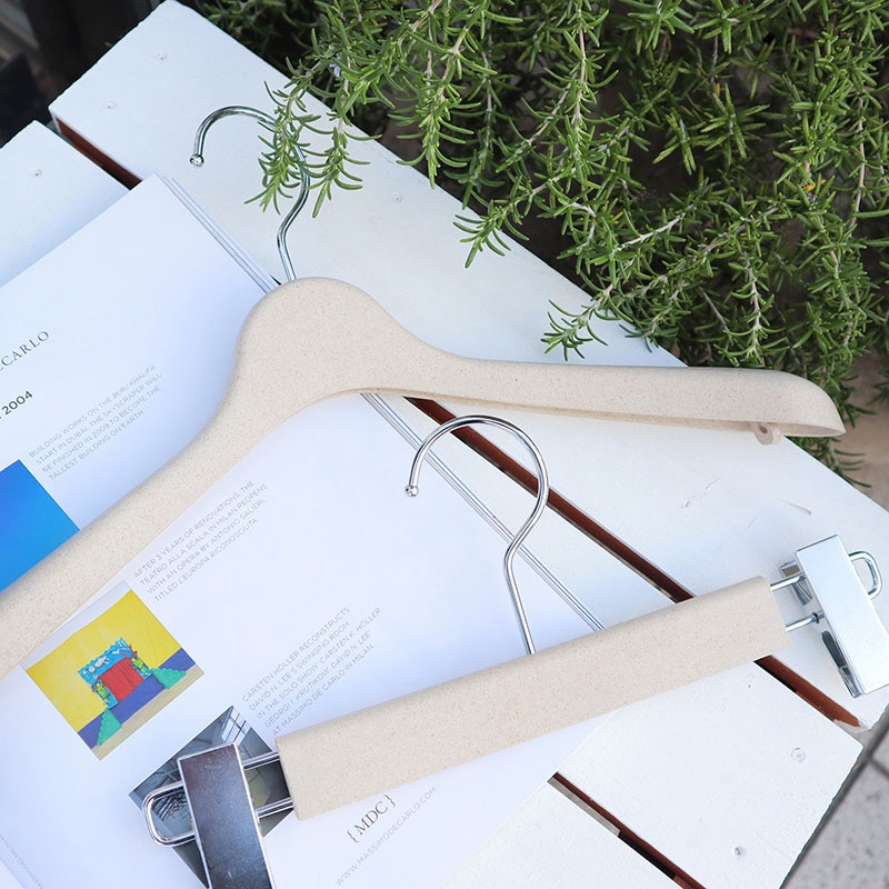 チャナカンパニー もみ殻入りハンガー ボトムス用 10本セット BT-ECR01-30ECR-10ST 1セット(ご注文単位10セット)【直送品】