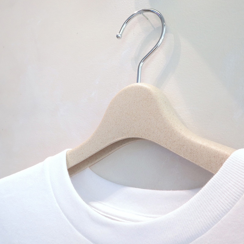 チャナカンパニー もみ殻入りハンガー レディーストップス用 10本セット TP-ECR01-38ECR-10ST 1セット(ご注文単位10セット)【直送品】