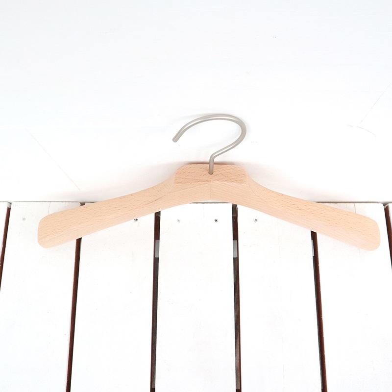 チャナカンパニー 木製ハンガー レディースジャケット用 ホワイトニッケルパーツ 10本セット TP-CHA3830W 1セット(ご注文単位10セット)【直送品】