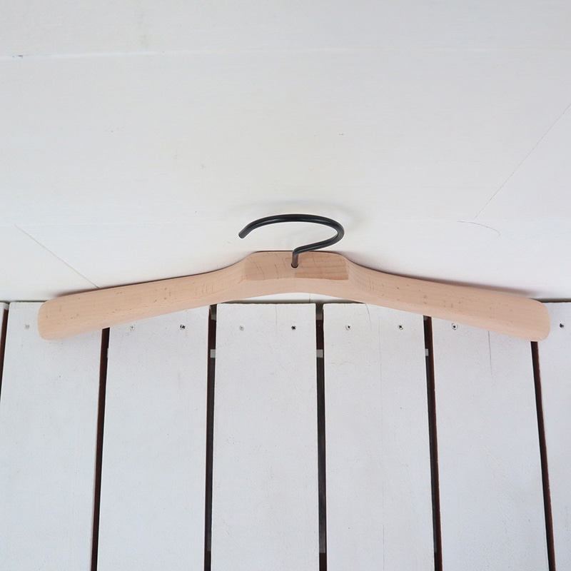 チャナカンパニー 木製ハンガー　メンズジャケット用 ブラックパーツ　10本セット TP-CHA4230B 1セット（ご注文単位10セット）【直送品】