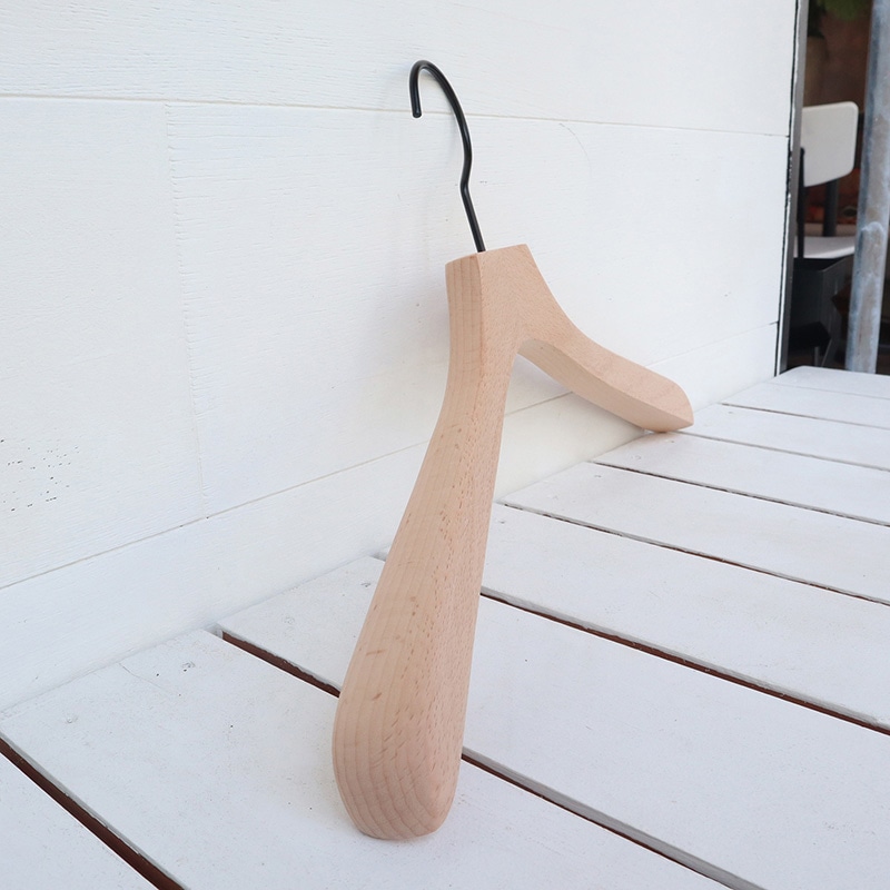 チャナカンパニー 木製ハンガー　メンズジャケット用 ブラックパーツ　10本セット TP-CHA4230B 1セット（ご注文単位10セット）【直送品】