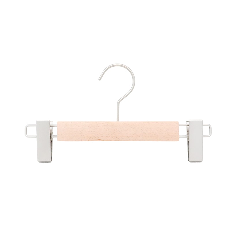 チャナカンパニー 木製ハンガー ユニセックスボトムス用 ホワイトニッケルパーツ 10本セット BT-CHA280W 1セット(ご注文単位10セット)【直送品】