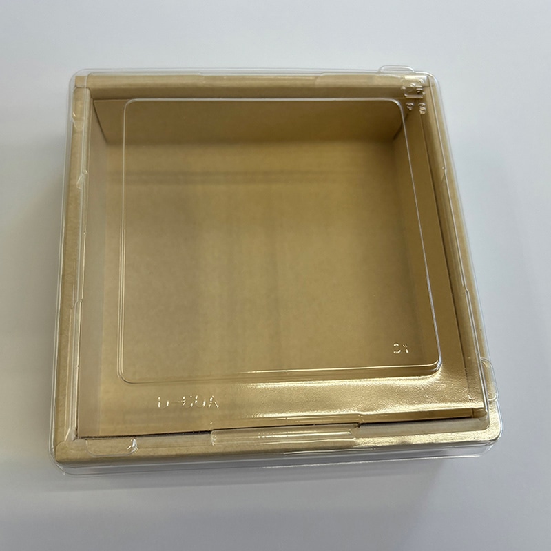 高津紙器 紙わっぱ 折り箱 蓋付き 小 クラフト KC-128 50個/箱（ご注文単位1箱）【直送品】