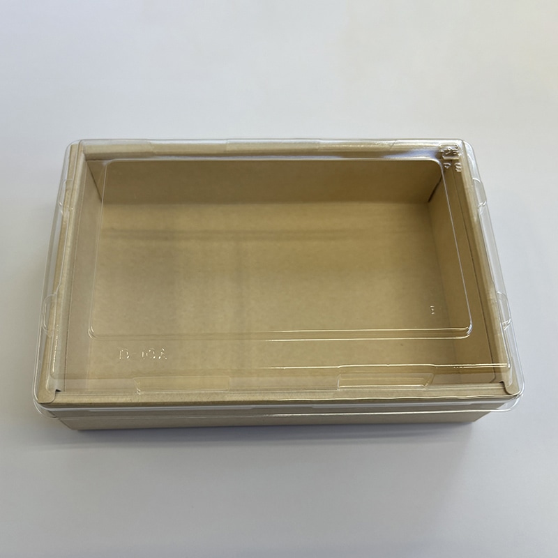 高津紙器 紙わっぱ 折り箱 蓋付き 中 クラフト KC-165 50個/箱（ご注文単位1箱）【直送品】