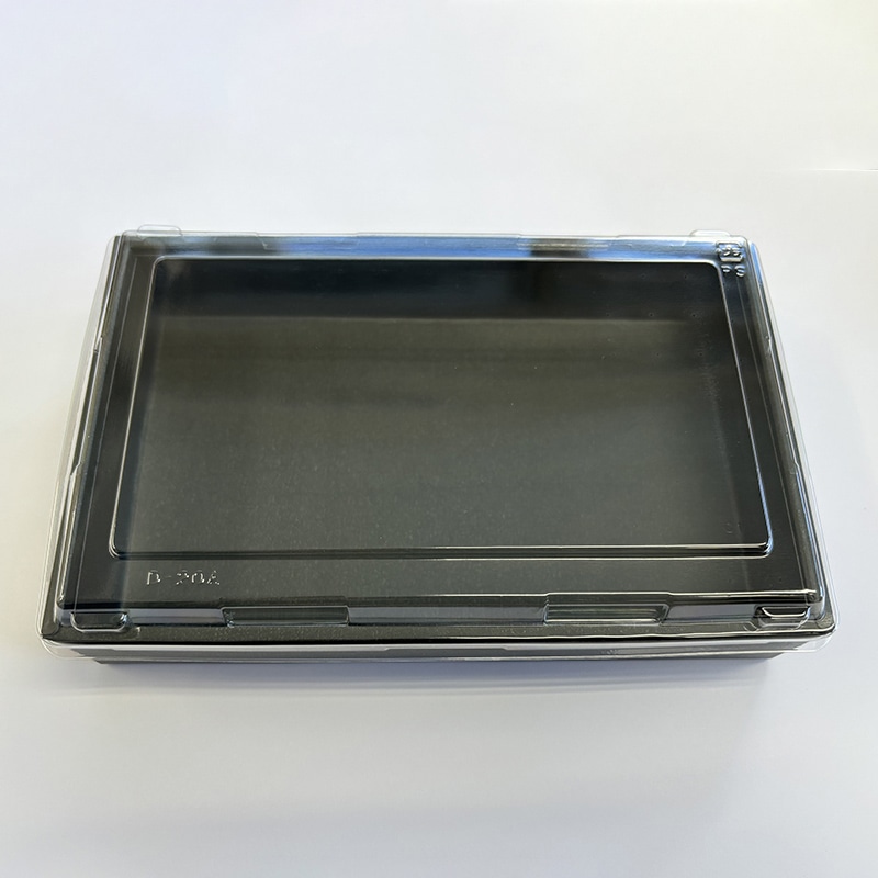 高津紙器 紙わっぱ 折り箱 蓋付き 大 黒 KC-208 50個/箱（ご注文単位1箱）【直送品】