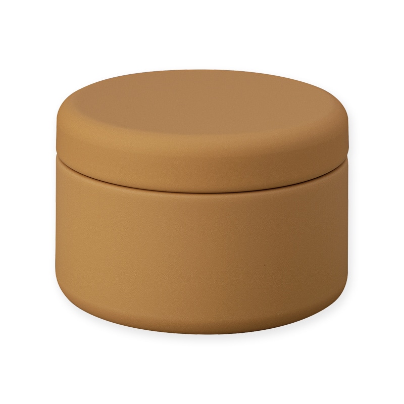 日東産業 カラー丸平缶　ミニヨン  100SMC　茶マット 1個（ご注文単位200個）【直送品】