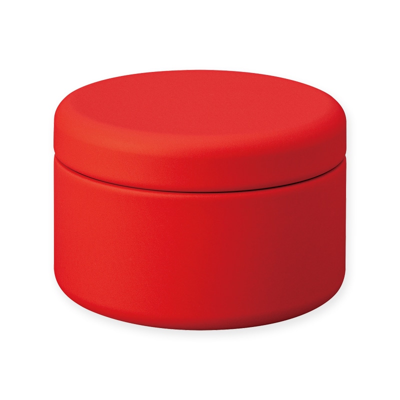 日東産業 カラー丸平缶　ミニヨン  100SMR　赤マット 1個（ご注文単位200個）【直送品】