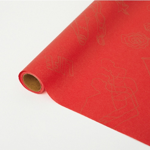 星野 ラッピングペーパー モーギ #08 サンレッド 331818 1本(ご注文単位1本)【直送品】