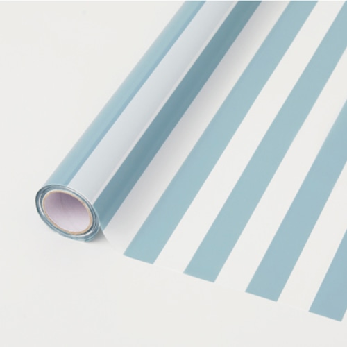 星野 ラッピングペーパー ストライプ 06 ブルーオパラン No06 ブルーオパラン 1本(ご注文単位1本)【直送品】