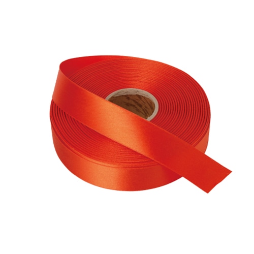 星野 リボン ラスターサテン 25mm 53.フレイム 322803 1巻（ご注文単位1巻）【直送品】