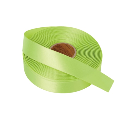 星野 リボン ラスターサテン 25mm 55.ユーグリーン 322805 1巻(ご注文単位1巻)【直送品】