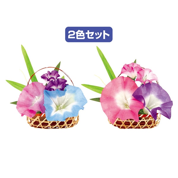 アルファ 朝顔かごアレンジ 2色セット TE2-0428 1セット（ご注文単位1セット）【直送品】