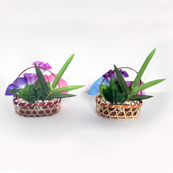 アルファ 朝顔かごアレンジ 2色セット TE2-0428 1セット(ご注文単位1セット)【直送品】