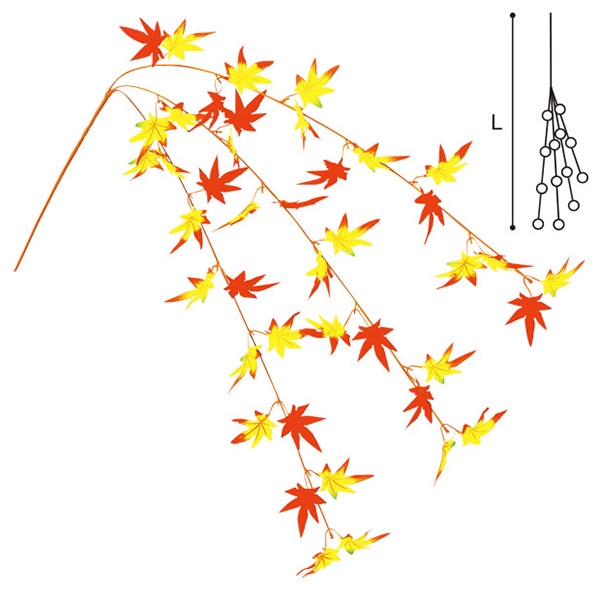 アルファ もみじ3本シダレ TR4-2040 1本(ご注文単位5本)【直送品】