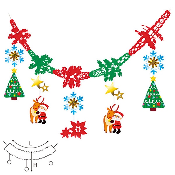 アルファ なかよしクリスマスガーランド TA5-1196 1個（ご注文単位2個）【直送品】