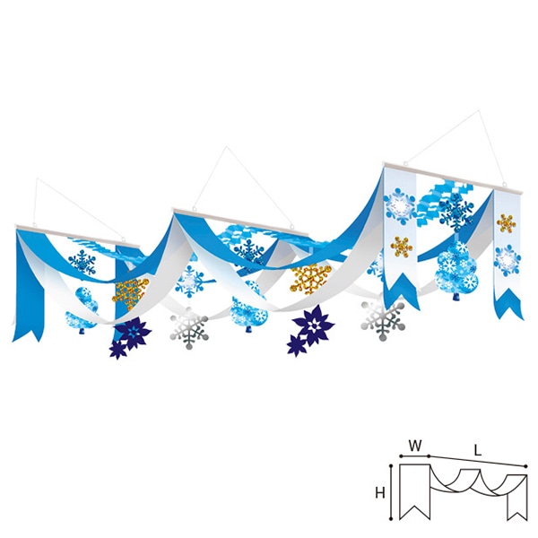 アルファ エレガントスノープリーツ2連ペナント TA5-0335 1個（ご注文単位1個）【直送品】