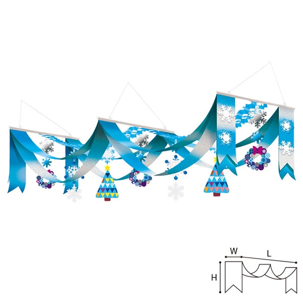 アルファ ウインターリースプリーツ2連ペナント TA5-0336 1個（ご注文単位1個）【直送品】